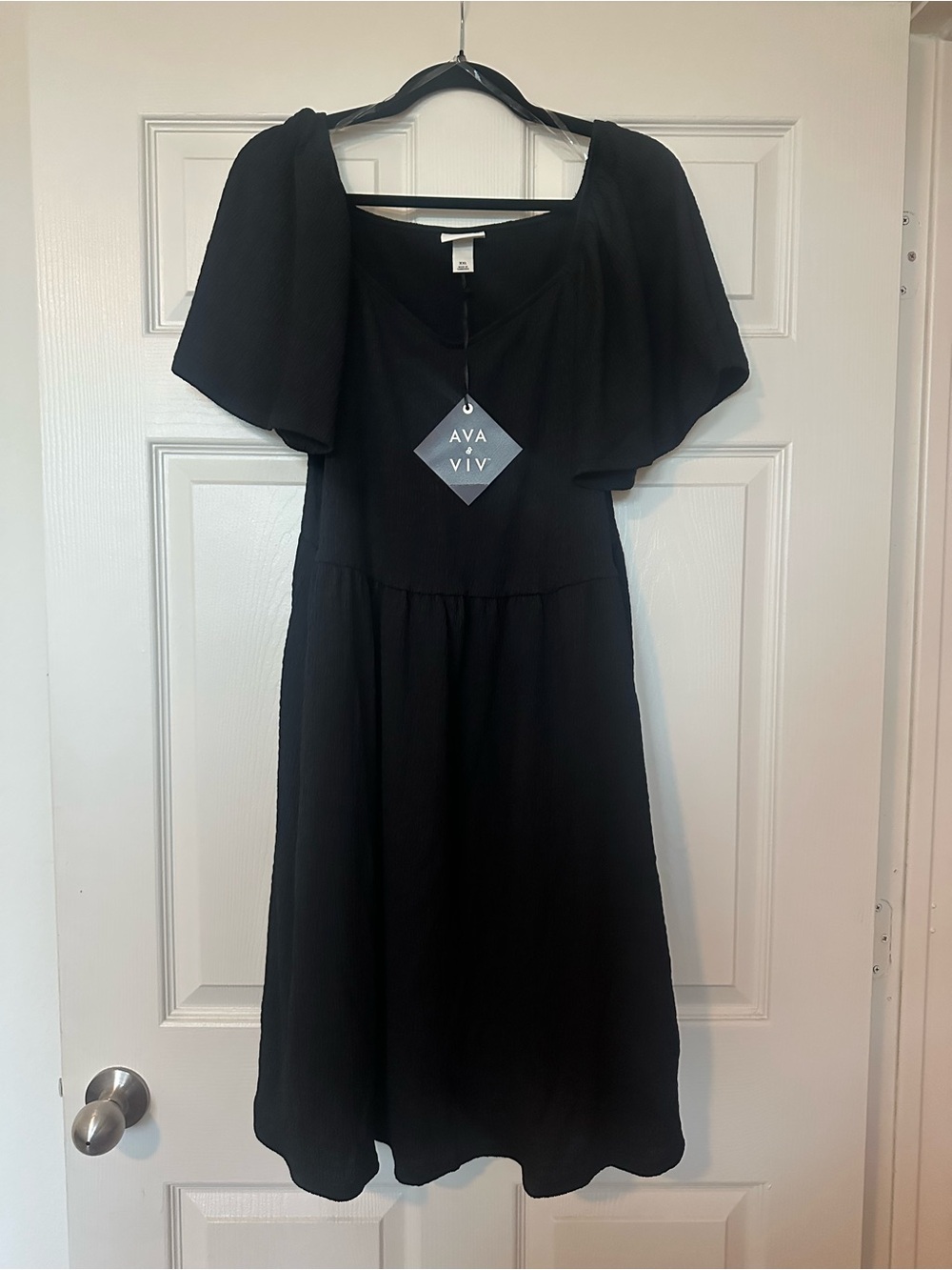 Ava & Viv Black Flutter Sleeve Dress - great little black dress!